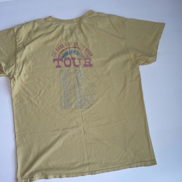 Pink Floyd Dark Side of the Moon Tour T-shirt M/L Yellow Band Tee Short Sleeve - Picture 4 of 6